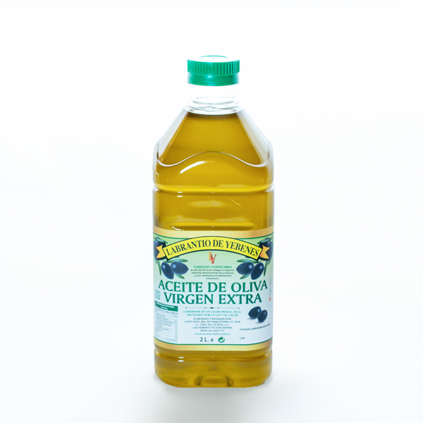 Aceite de oliva virgen extra en tamaño de 2 litros.